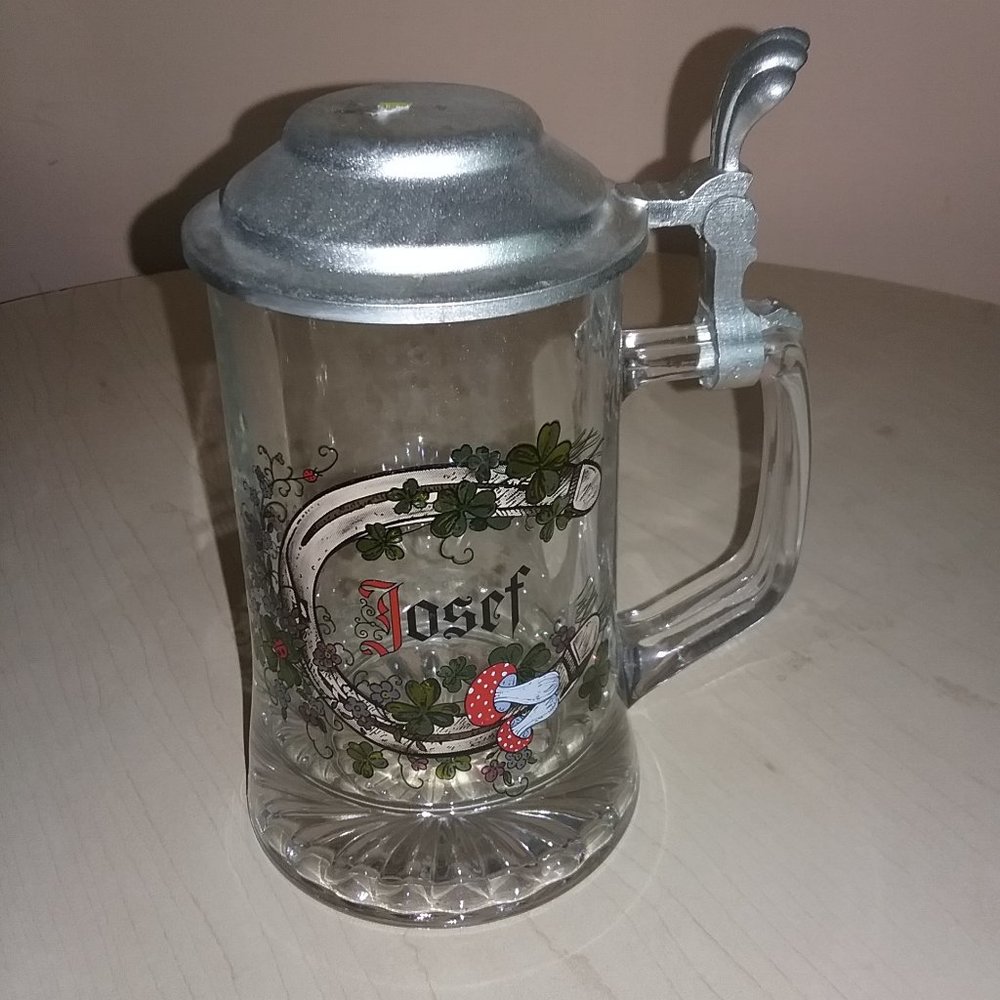 Josef Beer Vintage Glass Drinking Beer Mug